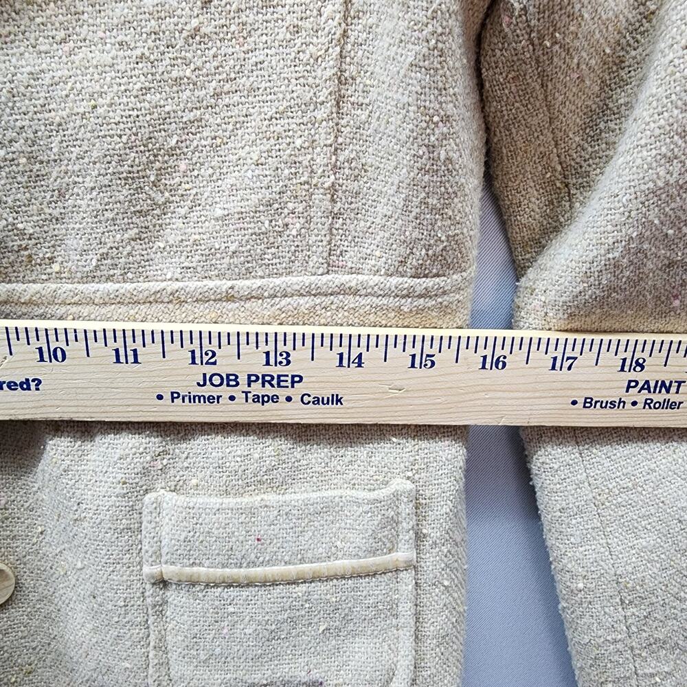 Old Navy Jacket Womans SMALL Khaki Wool Blend Blazer Pockets Lined Office Church - Picture 11 of 13